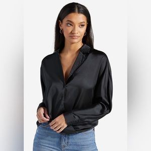 Dolman Twist Front Blouse - Black (Shoe Dazzle)